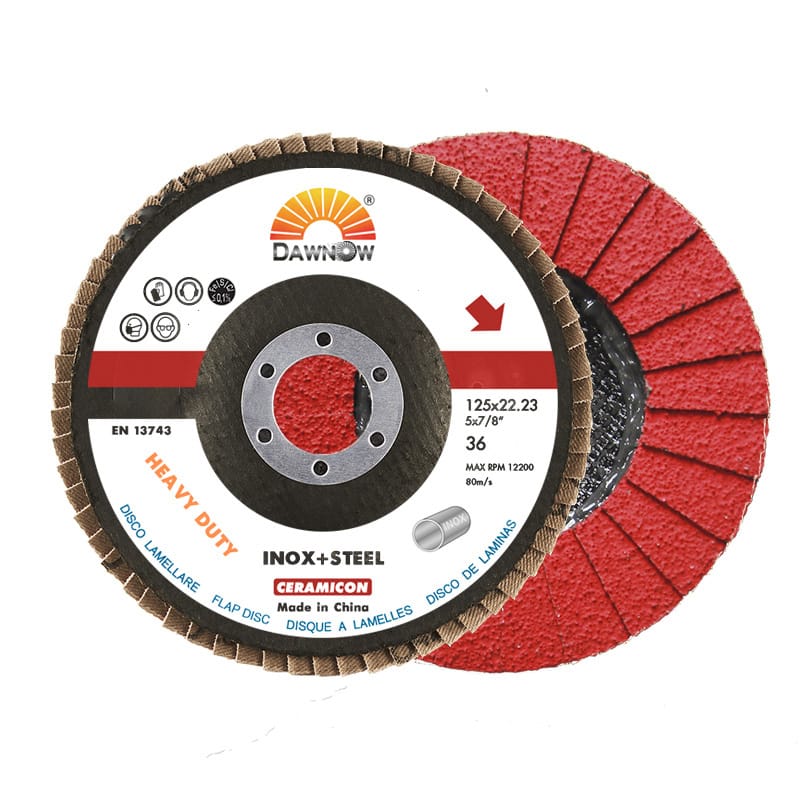 dawnabrasives-flapdisc-125-22 Ceramic 36 dawn abrasives extra wide flap ceramic flap disc 125 36#