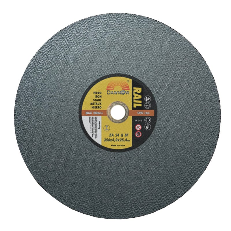 Disques de tronçonnage pour chemins de fer Dawn Abrasives 356 x 4 x 25,4 ZA 24Q