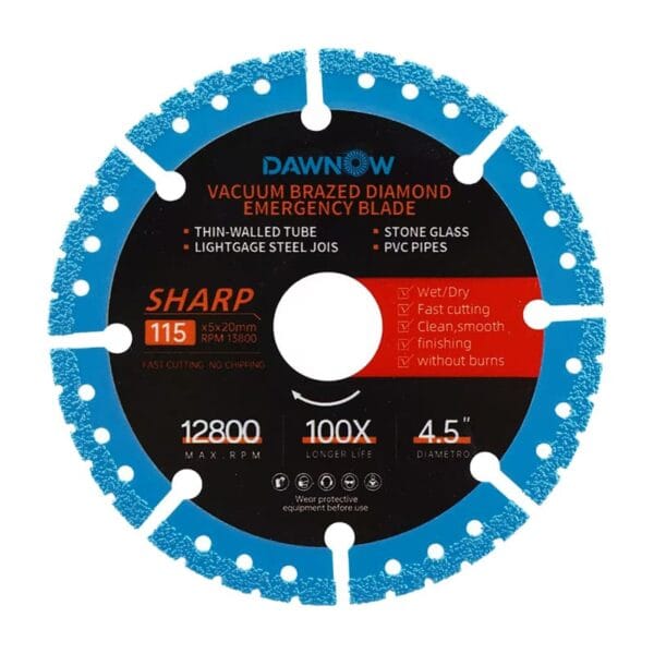 dawnabrasives brazed diamond cutting disc 115
